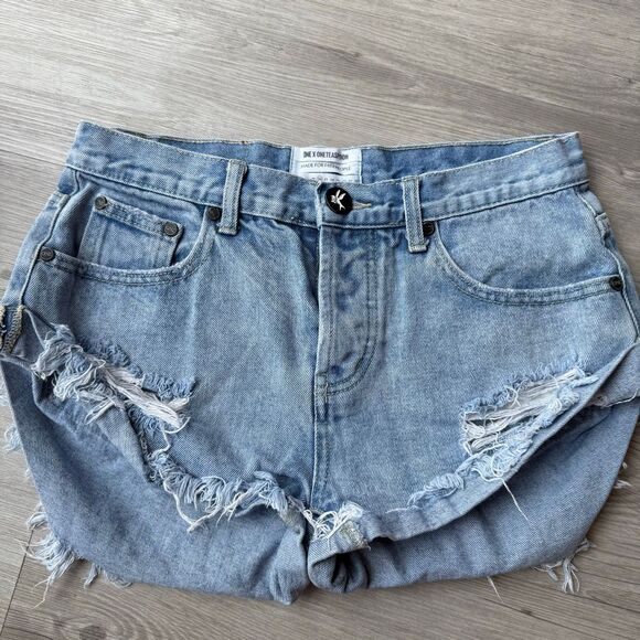 One Teaspoon for Free People Bandits Denim Shorts size 26 - Picture 1 of 5